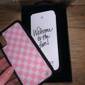 Wildflower Pink Checkered Case for IPhone X & Xs